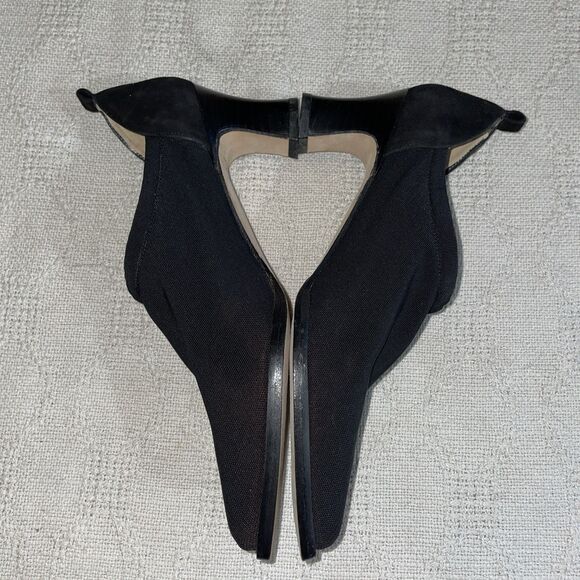 Nordstrom Women’s Dress Pumps Size 7 B Black Fabric Going Out Party Business - Picture 5 of 12